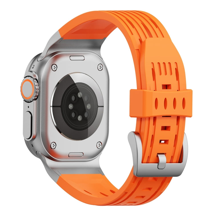 For Apple Watch 42mm / 41mm / 40mm / 38mm Trailblazer Oval Holes Silicone Watch Band
