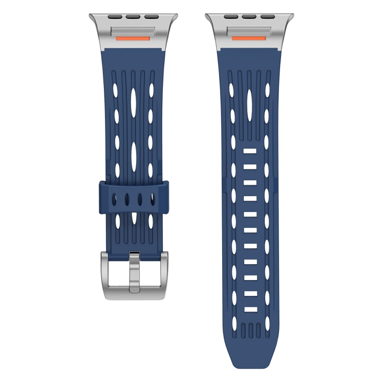 For Apple Watch 42mm / 41mm / 40mm / 38mm Trailblazer Oval Holes Silicone Watch Band