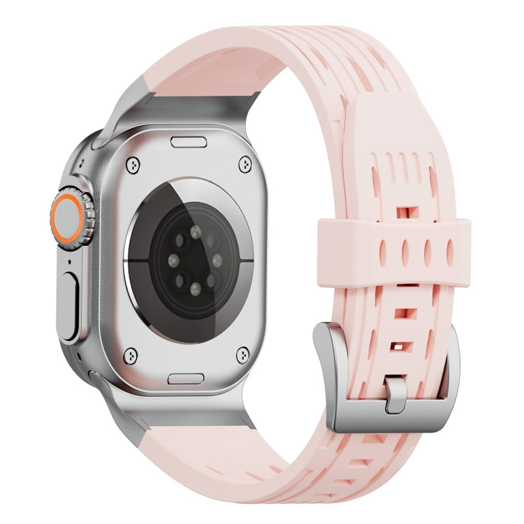 For Apple Watch 42mm / 41mm / 40mm / 38mm Trailblazer Oval Holes Silicone Watch Band