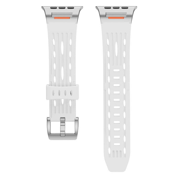 For Apple Watch 42mm / 41mm / 40mm / 38mm Trailblazer Oval Holes Silicone Watch Band