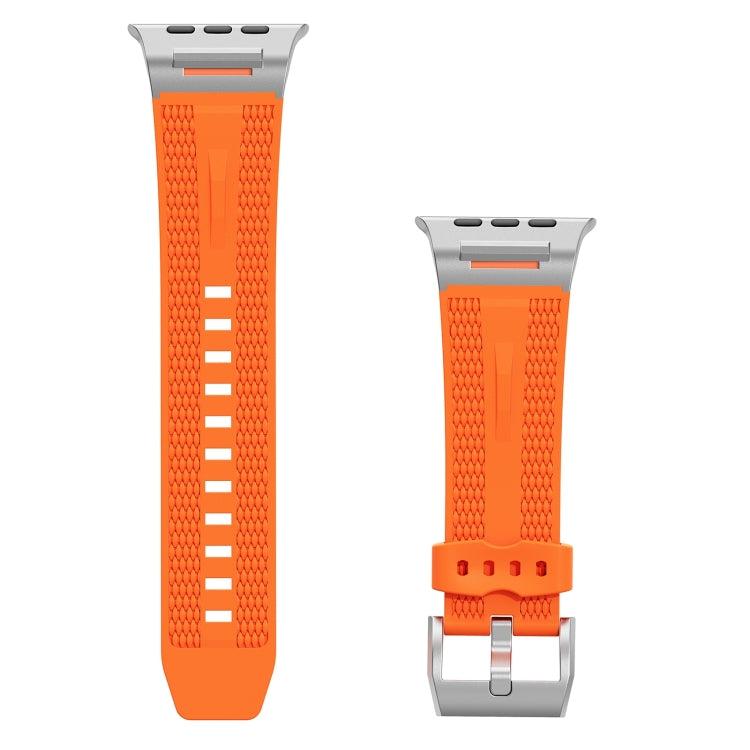For Apple Watch 46mm / 49mm / 45mm / 44mm Trailblazer Woven Texture Silicone Watch Band