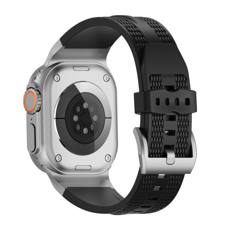 For Apple Watch 46mm / 49mm / 45mm / 44mm Trailblazer Woven Texture Silicone Watch Band