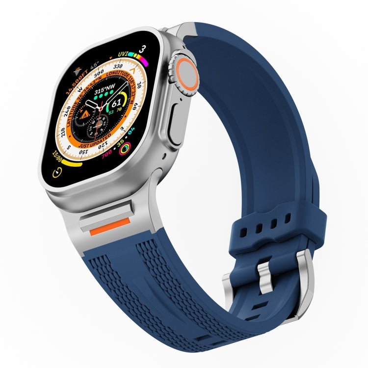 For Apple Watch 46mm / 49mm / 45mm / 44mm Trailblazer Woven Texture Silicone Watch Band