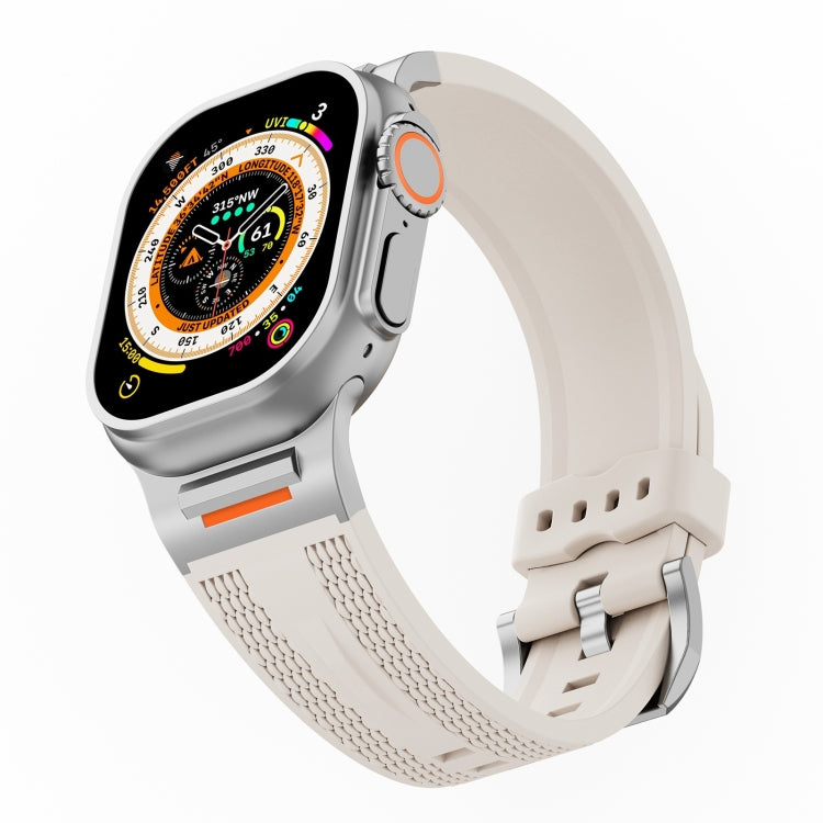 For Apple Watch 46mm / 49mm / 45mm / 44mm Trailblazer Woven Texture Silicone Watch Band