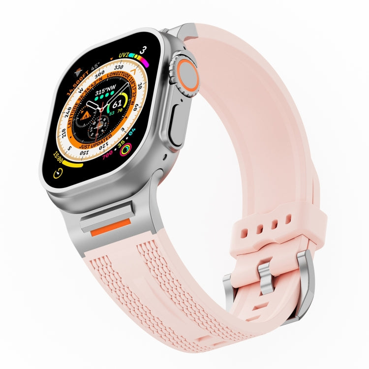 For Apple Watch 46mm / 49mm / 45mm / 44mm Trailblazer Woven Texture Silicone Watch Band