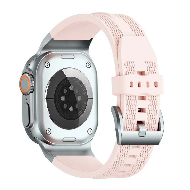 For Apple Watch 46mm / 49mm / 45mm / 44mm Trailblazer Woven Texture Silicone Watch Band