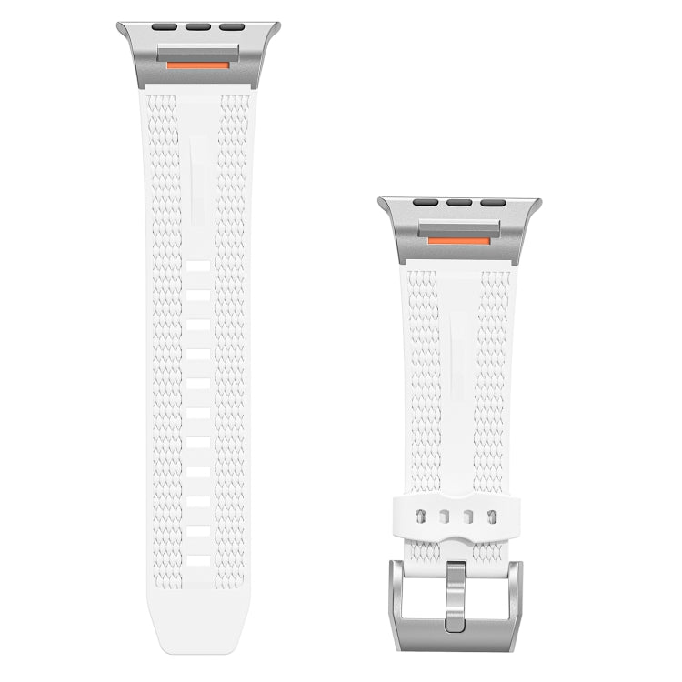 For Apple Watch 46mm / 49mm / 45mm / 44mm Trailblazer Woven Texture Silicone Watch Band