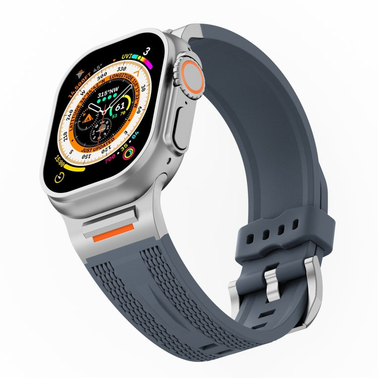 For Apple Watch 46mm / 49mm / 45mm / 44mm Trailblazer Woven Texture Silicone Watch Band