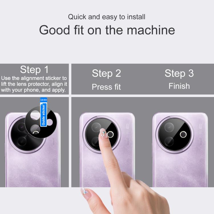 For vivo Y39 5G imak Rear Camera Lens Glass Film Black Version