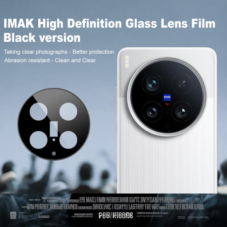 For vivo X200 Ultra imak Rear Camera Lens Glass Film Black Version