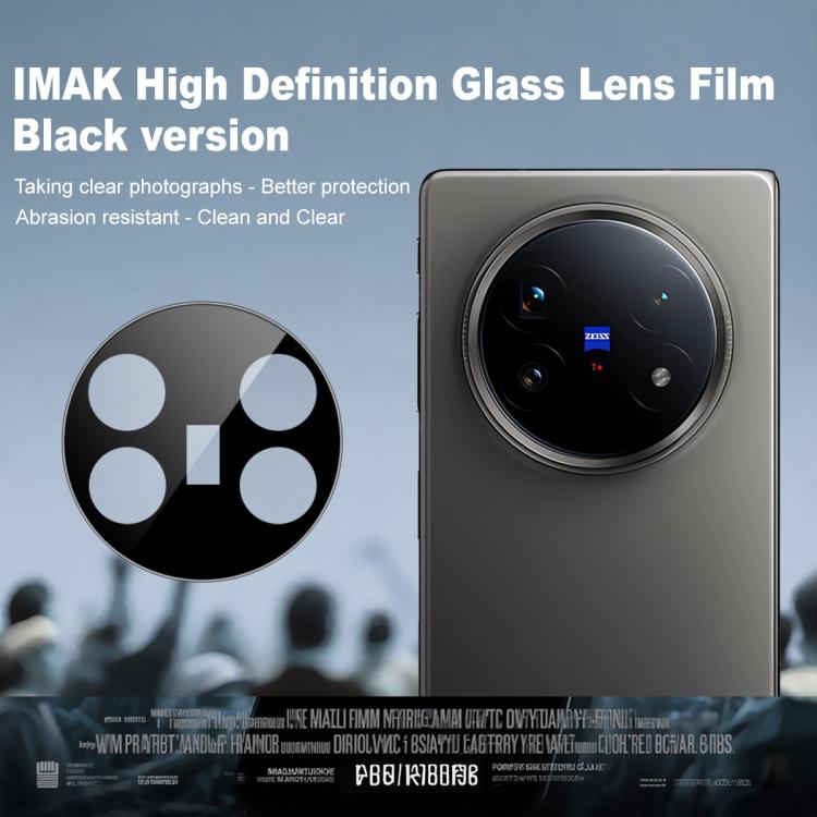 For vivo X Fold5 imak Rear Camera Lens Glass Film Black Version
