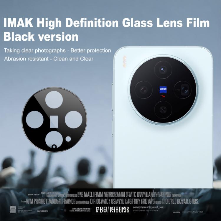 For vivo X300 imak Rear Camera Lens Glass Film Black Version