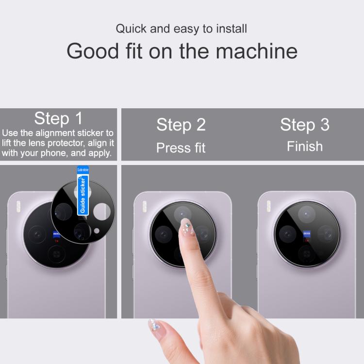For vivo X300 imak Rear Camera Lens Glass Film Black Version