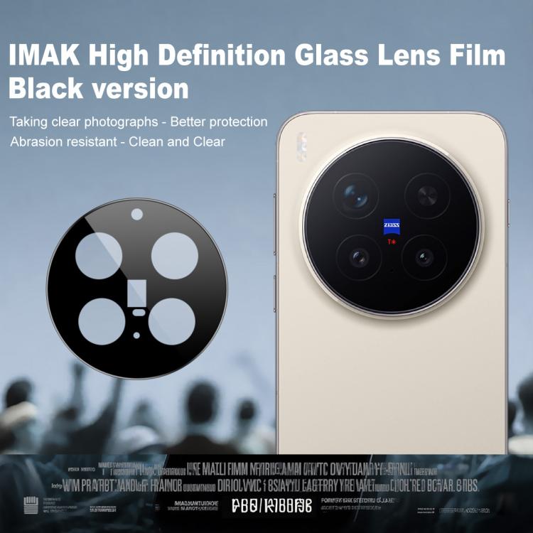 For vivo X300 Pro imak Rear Camera Lens Glass Film Black Version
