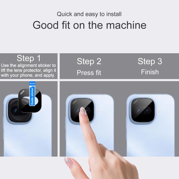For vivo iQOO Z11 Turbo 5G imak Rear Camera Lens Glass Film Black Version