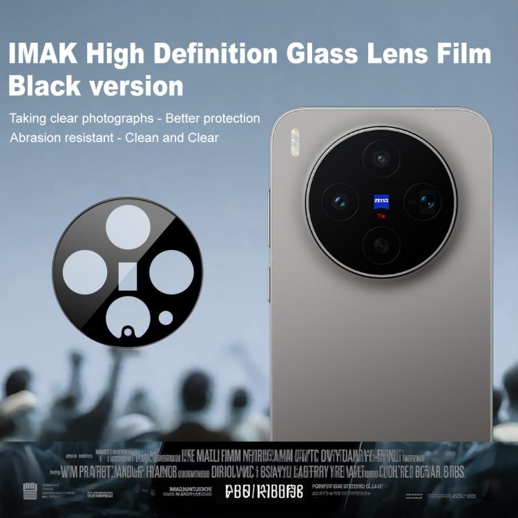 For vivo X300s imak Rear Camera Lens Glass Film Black Version