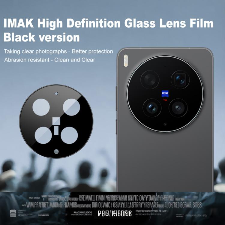 For vivo X300 Ultra imak Rear Camera Lens Glass Film Black Version