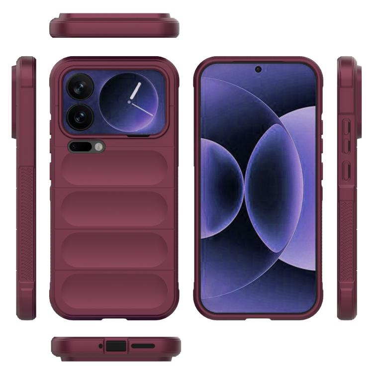 For Xiaomi 17 Pro Max Magic Shield TPU + Flannel Phone Case