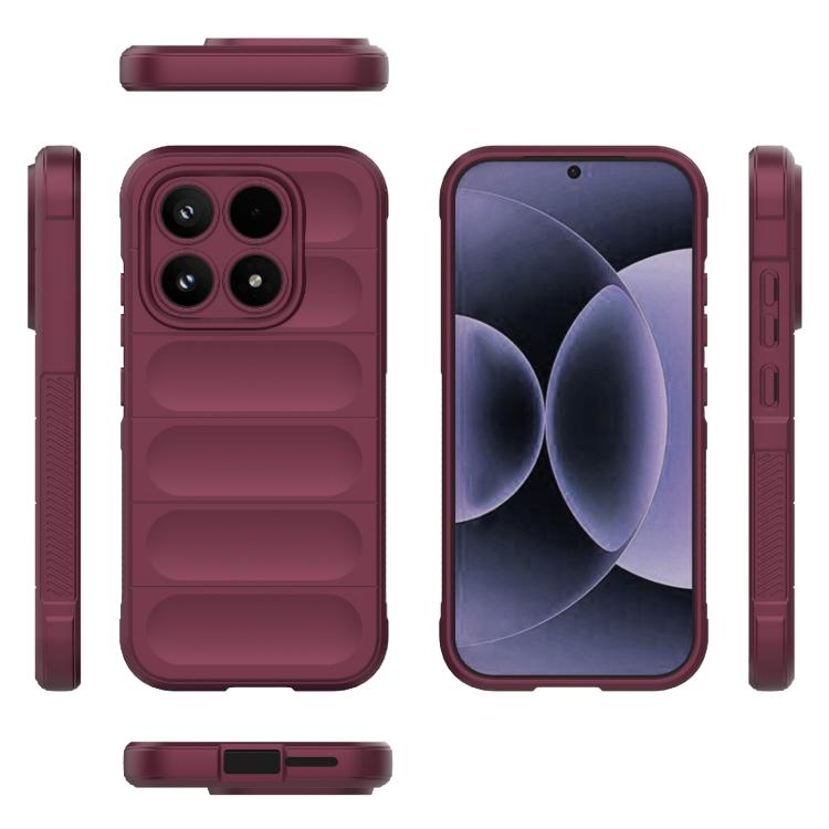 For Xiaomi 17 Magic Shield TPU + Flannel Phone Case