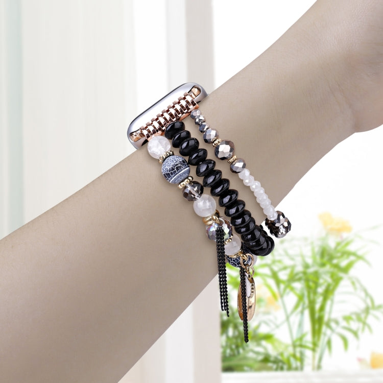 For Apple Watch 42mm / 41mm / 40mm / 38mm Shell Beads Chain Watch Band