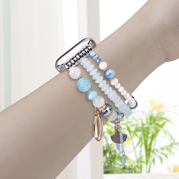 For Apple Watch 42mm / 41mm / 40mm / 38mm Shell Beads Chain Watch Band