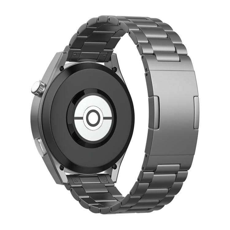 For Huawei Watch GT 5 / GT 4 46mm Button Style Three Beads Titanium Steel Quick Release Watch Band