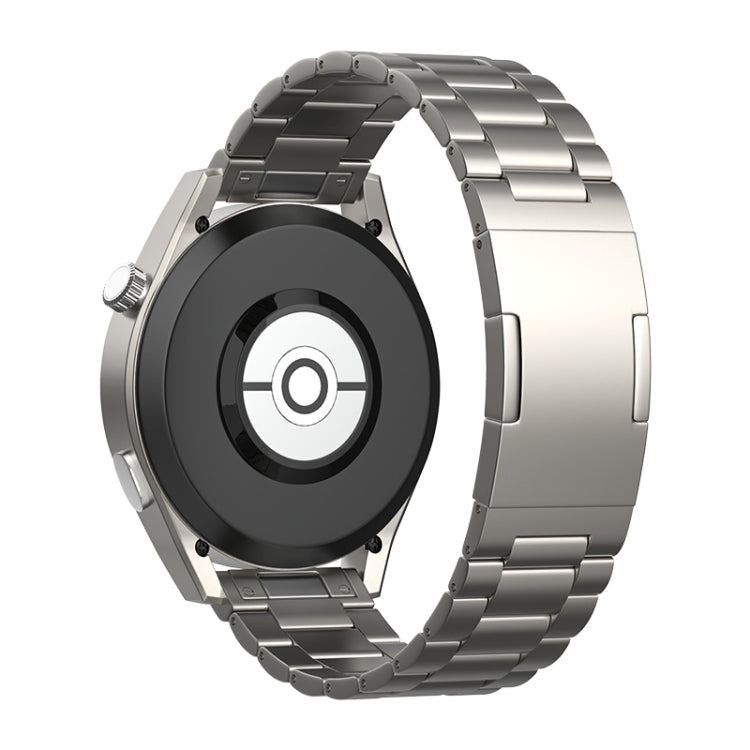 For Huawei Watch GT 5 / GT 4 46mm Button Style Three Beads Titanium Steel Quick Release Watch Band