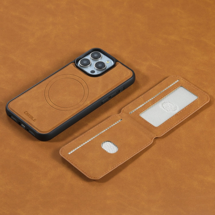 For iPhone 13 Pro ESEBLE E2 Retro Texture Card Slots MagSafe RFID Leather Case