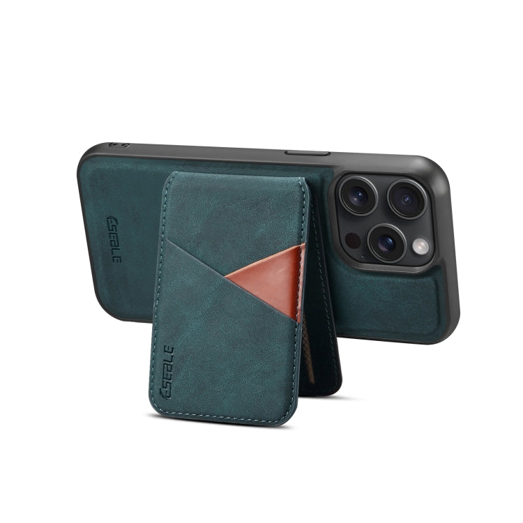 For iPhone 15 ESEBLE E2 Retro Texture Card Slots MagSafe RFID Leather Case