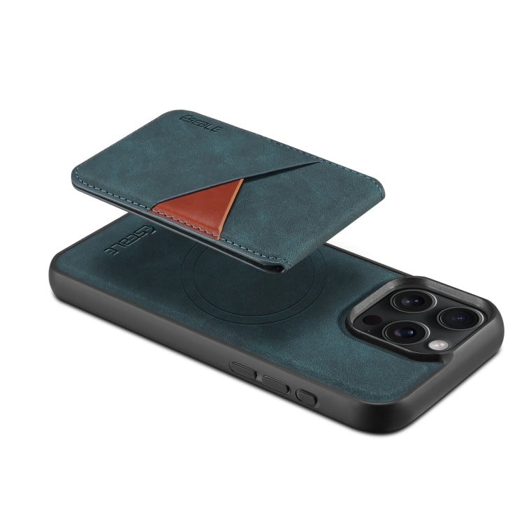 For iPhone 15 Pro ESEBLE E2 Retro Texture Card Slots MagSafe RFID Leather Case