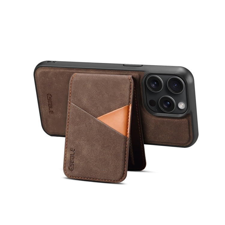 For iPhone 16 ESEBLE E2 Retro Texture Card Slots MagSafe RFID Leather Case