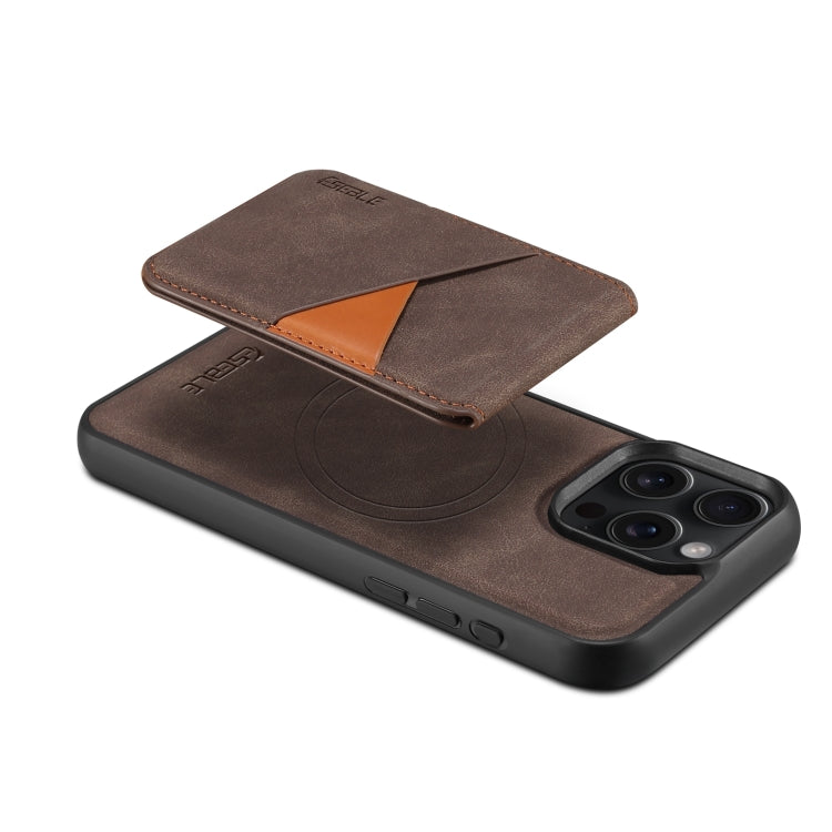 For iPhone 16 Pro ESEBLE E2 Retro Texture Card Slots MagSafe RFID Leather Case