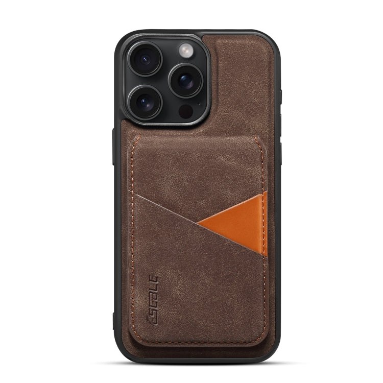 For iPhone 16 Pro Max ESEBLE E2 Retro Texture Card Slots MagSafe RFID Leather Case