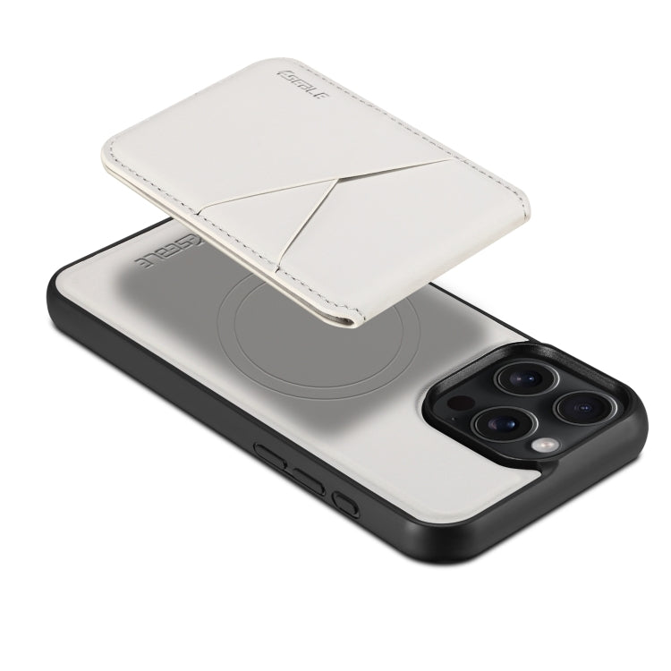 For iPhone 15 ESEBLE E3 Plain Texture Card Slots MagSafe RFID Leather Case