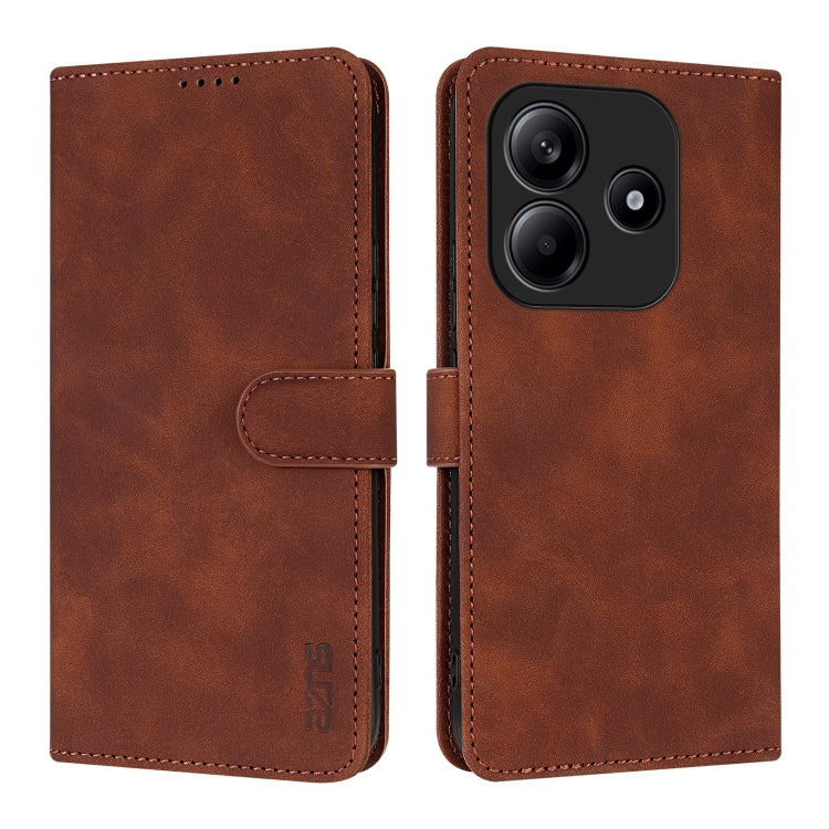 For Redmi Note 14 5G AZNS Skin Feel Calf Texture Flip Leather Phone Case