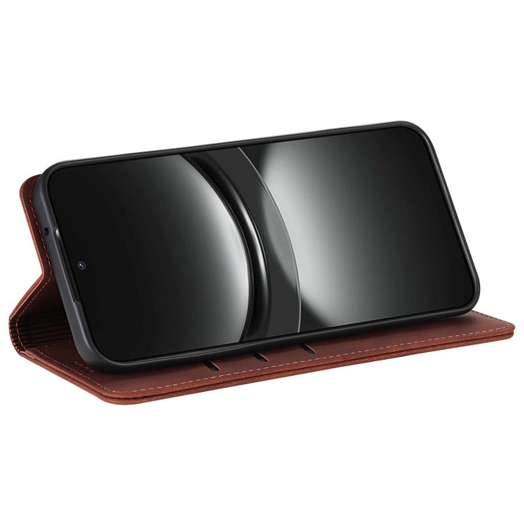 For Redmi Note 14 5G AZNS Skin Feel Calf Texture Flip Leather Phone Case