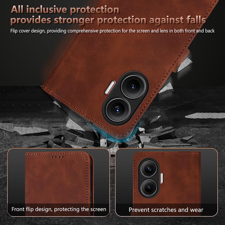 For Redmi Turbo 4 Pro AZNS Skin Feel Calf Texture Flip Leather Phone Case