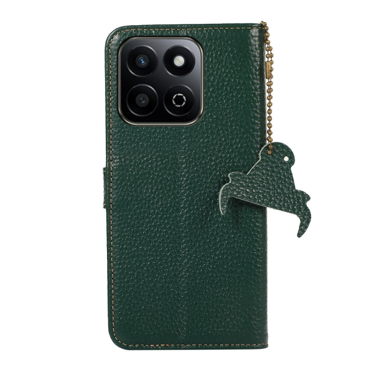 For Honor Play 60 Plus Genuine Leather Litchi Texture RFID Leather Phone Case