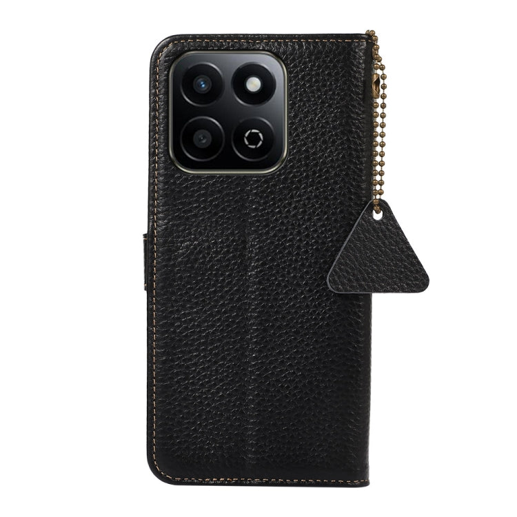 For Honor Play 60 Plus Genuine Leather Litchi Texture RFID Leather Phone Case