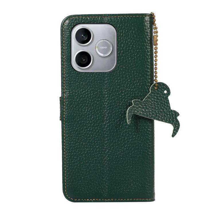For Honor 600 Lite Global Genuine Leather Litchi Texture RFID Leather Phone Case