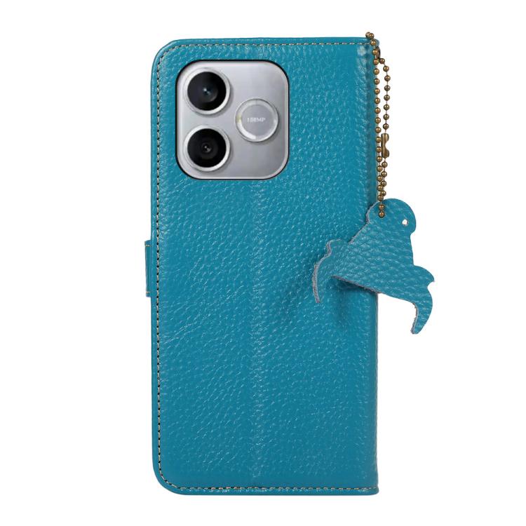 For Honor 600 Lite Global Genuine Leather Litchi Texture RFID Leather Phone Case