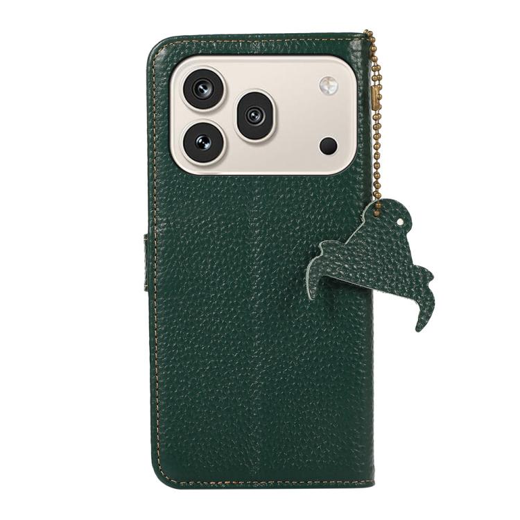 For Honor 600 Global/600 Pro Global Genuine Leather Litchi Texture RFID Leather Phone Case
