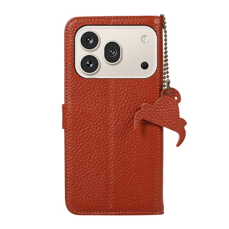 For Honor 600 Global/600 Pro Global Genuine Leather Litchi Texture RFID Leather Phone Case