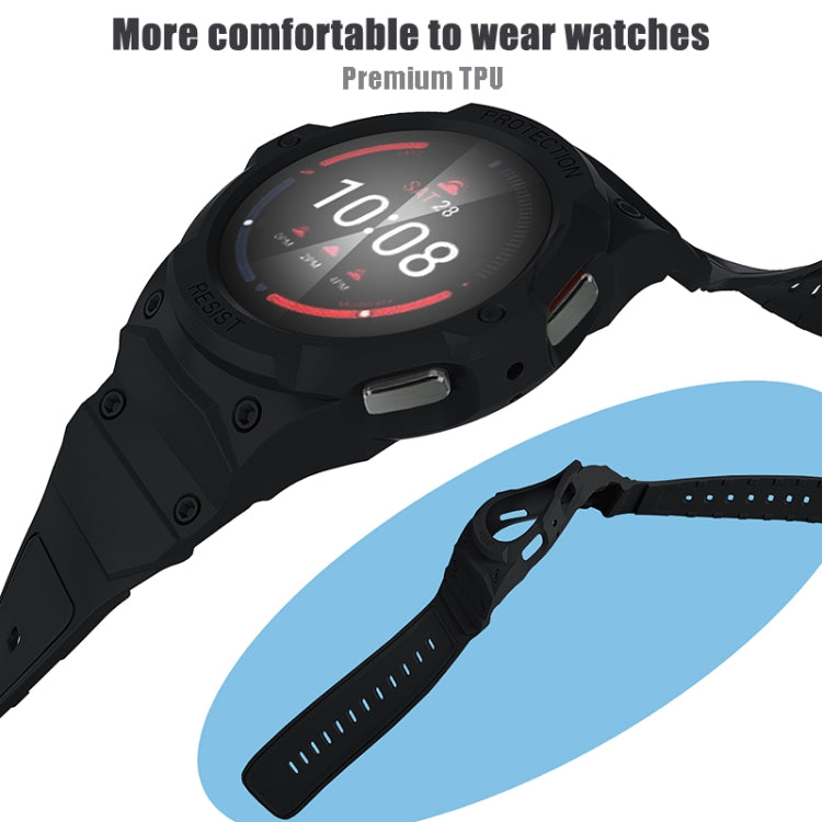 For Samsung Galaxy Watch 7 44mm Integrated TPU Watch Band