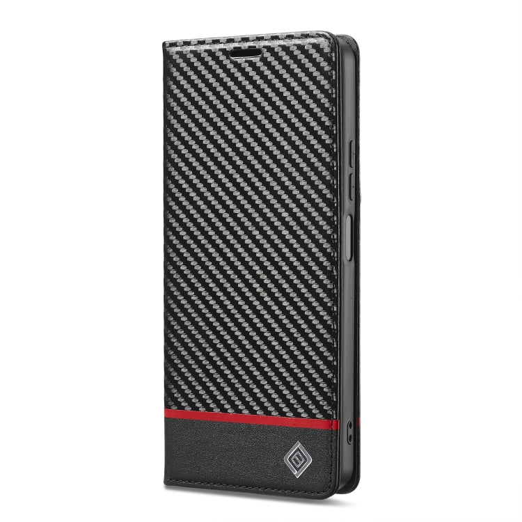 For Redmi 14C 4G LC.IMEEKE Carbon Fiber Texture Flip Leather Phone Case