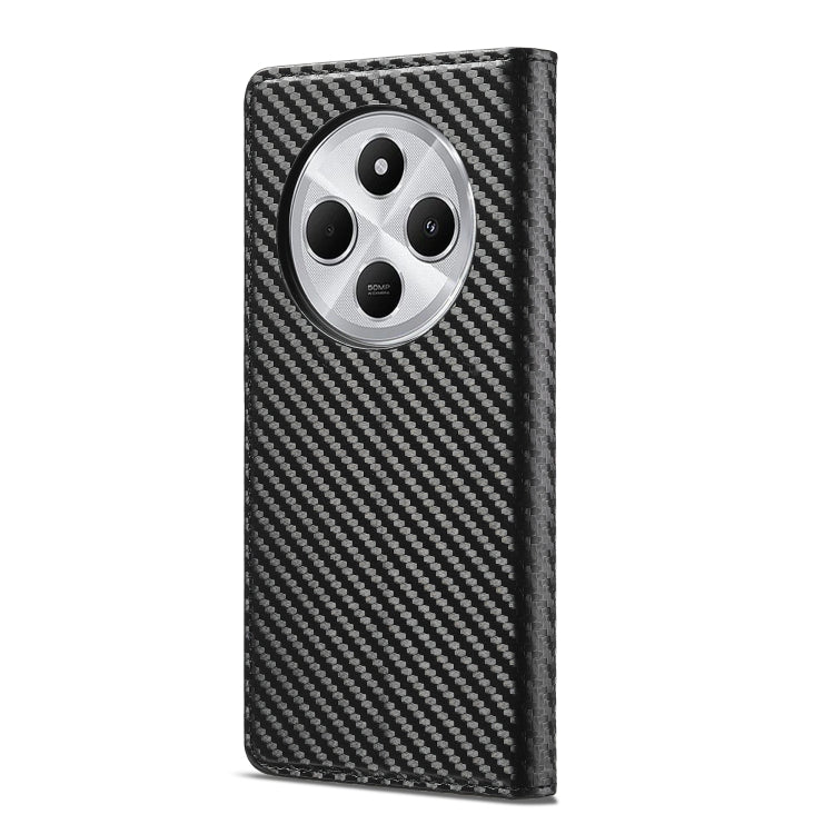 For Redmi 14C 4G LC.IMEEKE Carbon Fiber Texture Flip Leather Phone Case