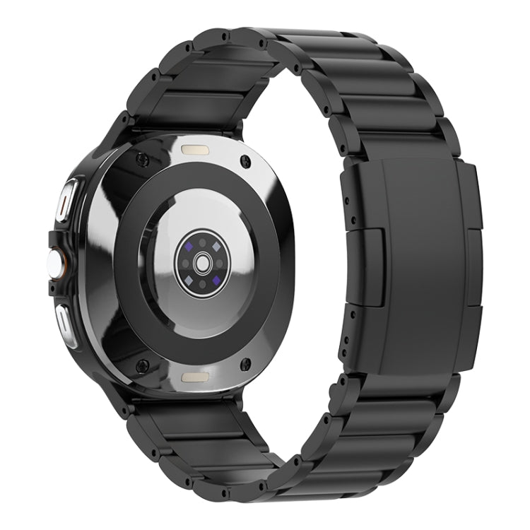 For Samsung Galaxy Watch Ultra / Ultra 2025 Three Beads Tortoise Buckle Titanium Steel Watch Band