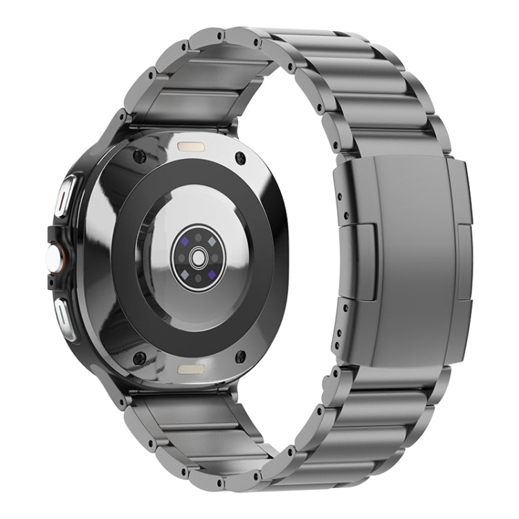 For Samsung Galaxy Watch Ultra / Ultra 2025 Three Beads Tortoise Buckle Titanium Steel Watch Band