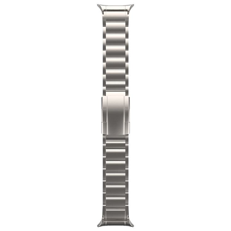 For Samsung Galaxy Watch Ultra / Ultra 2025 Three Beads Tortoise Buckle Titanium Steel Watch Band