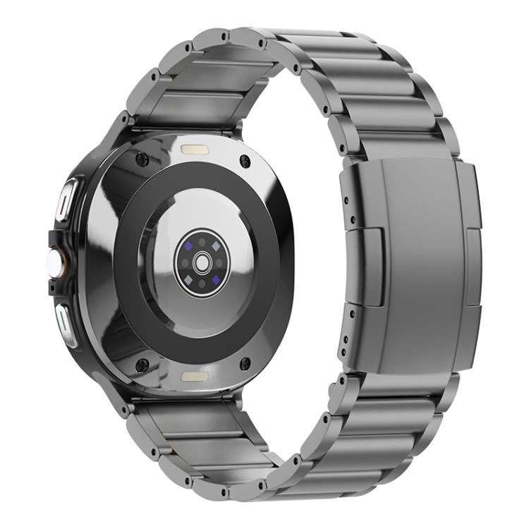 For Samsung Galaxy Watch8 / Watch8 Classic Three Beads Tortoise Buckle Titanium Steel Watch Band